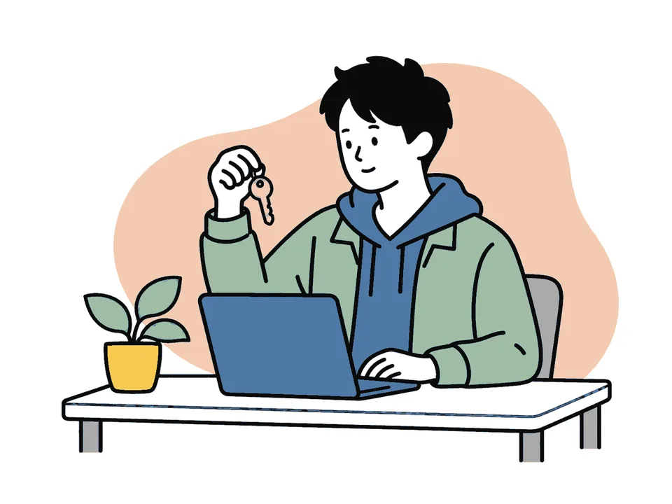 社労士と会社が資料を確認するイラスト